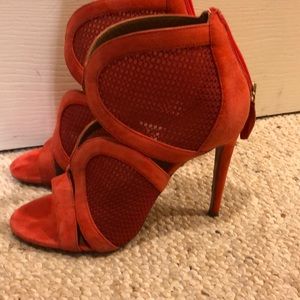 Orange suede aquazzura heels
